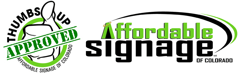 affordable signage with approved logo